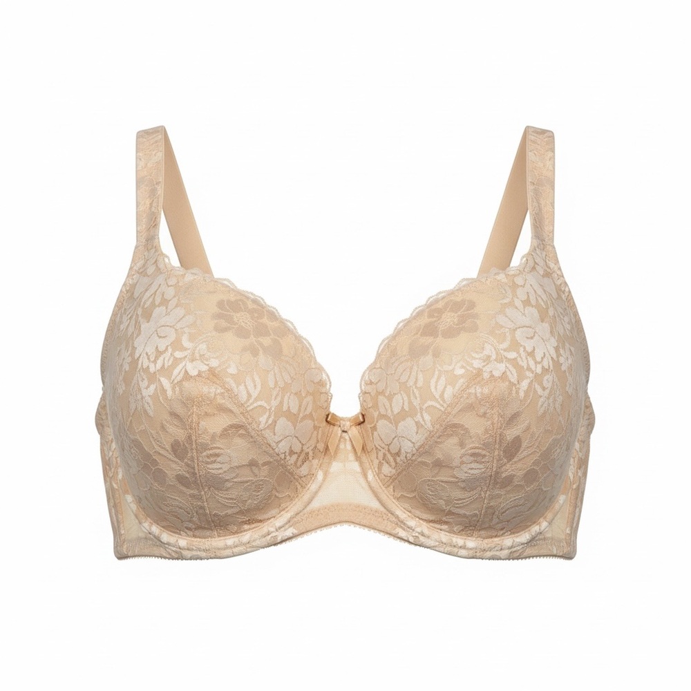 Bali women’s Lace Underwire Bra in Light Beige size 38B NWT